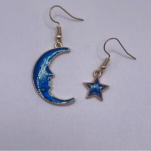 2 LEFT! Moon & Star Earrings